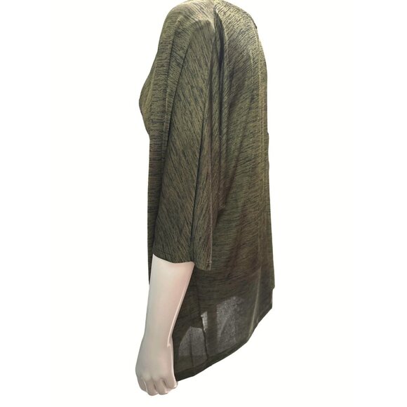 APT 9 Olive Green Cowl Neck Draped Polyester Spandex Boho Cut Blouse Size XL - Picture 2 of 8